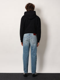 Gucci Men's Élavé Effect Denim Jeans Blue