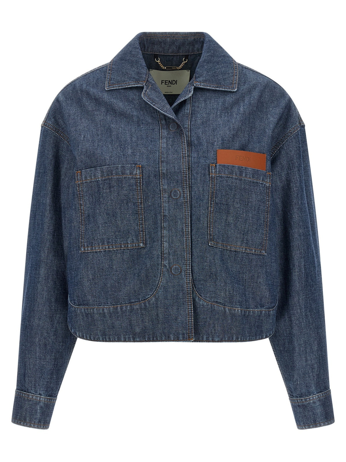 Fendi Women's Chambray Denim Jacket Blue