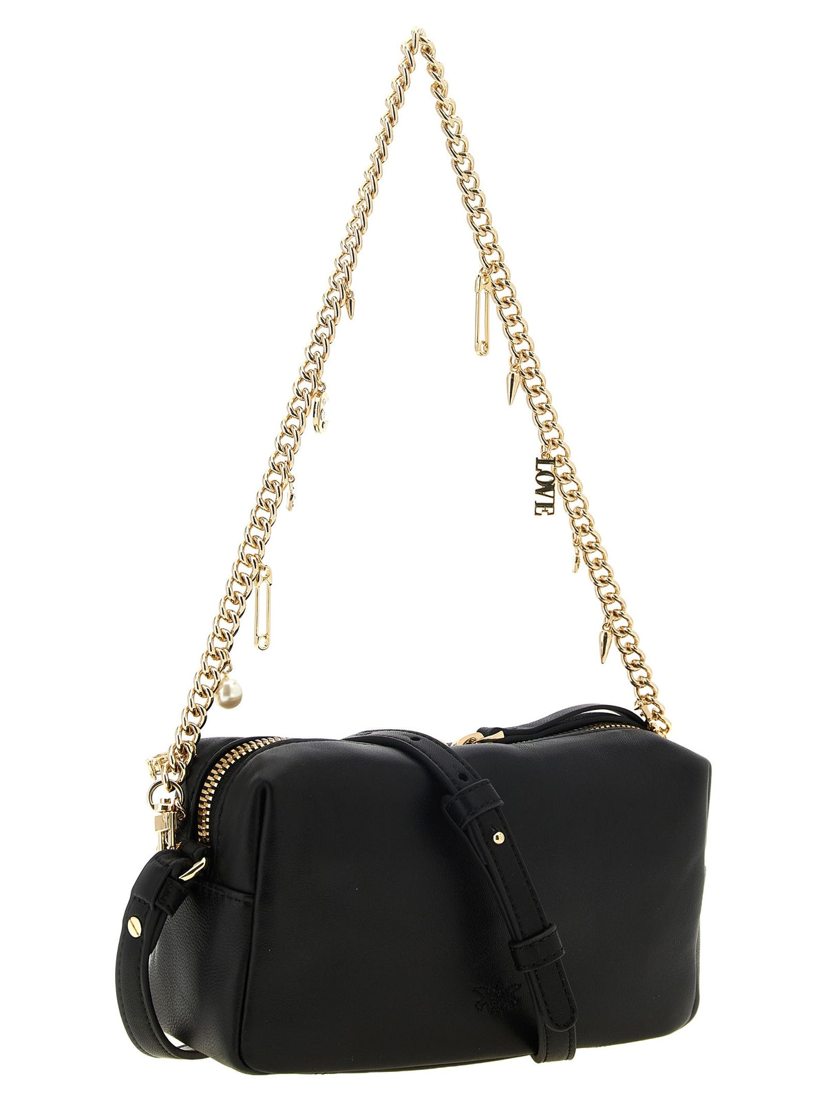 Pinko Charms Mini Shoulder Bag Black