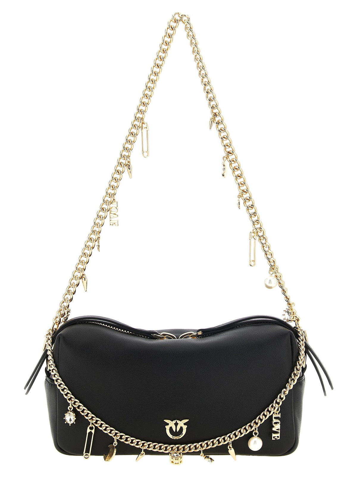 Pinko Charms Mini Shoulder Bag Black
