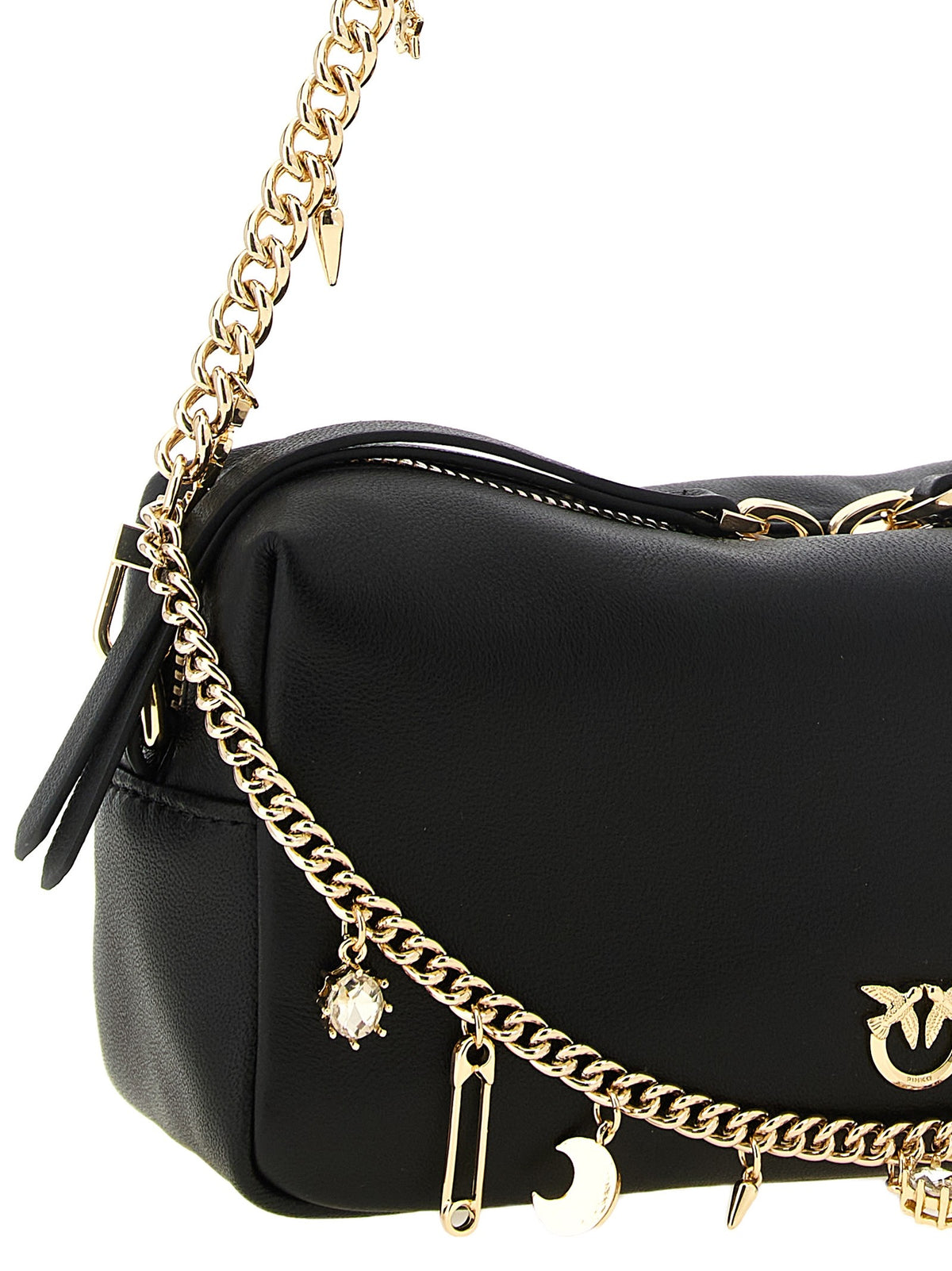 Pinko Charms Mini Shoulder Bag Black