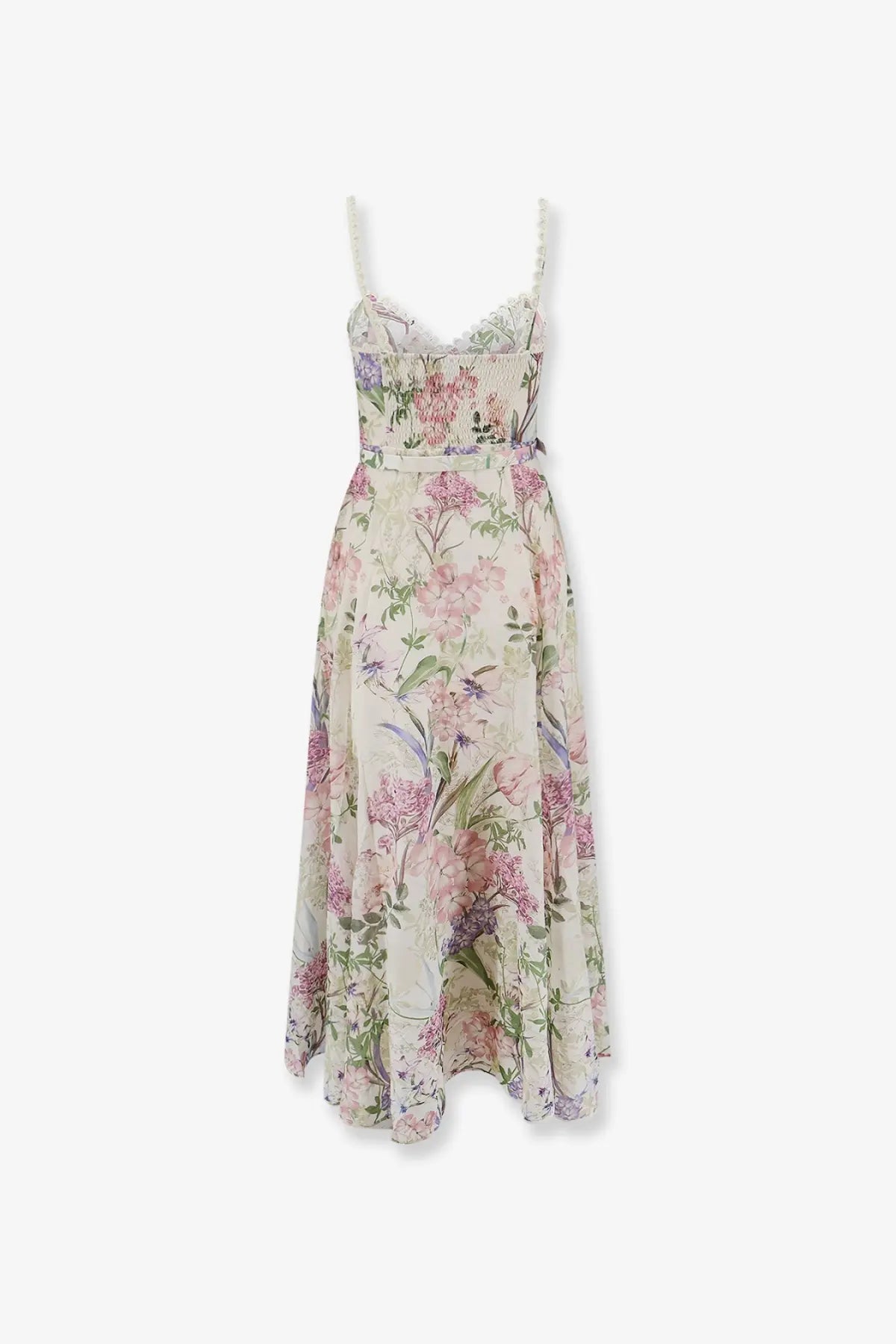 Charo Ruiz ibiza women’s iraso dress white flowing floral maxi dress with delicate spaghetti straps and fitted waistband