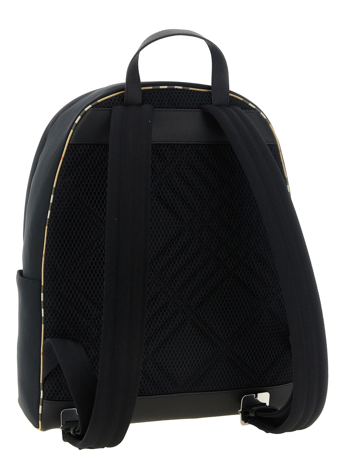 Burberry Check Backpack Black