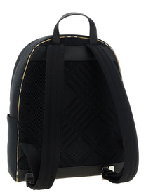 Burberry Check Backpack Black