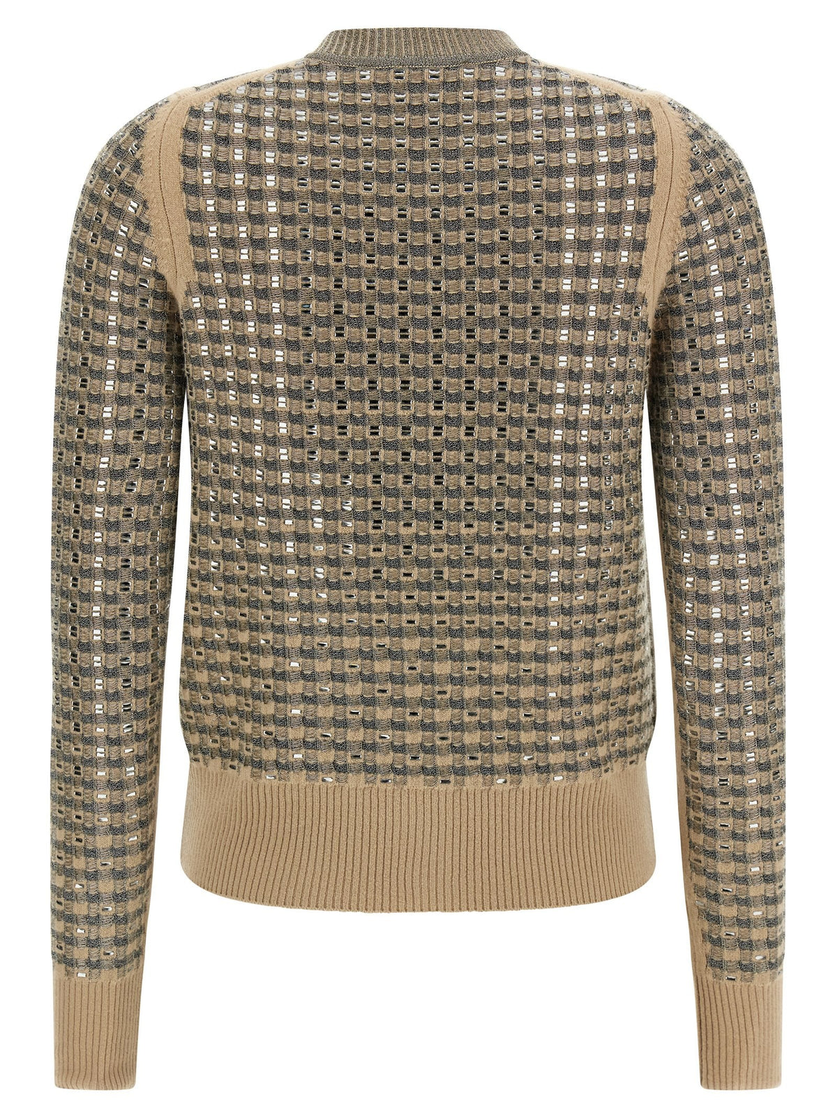 Ermanno Scervino Check Cardigan Beige