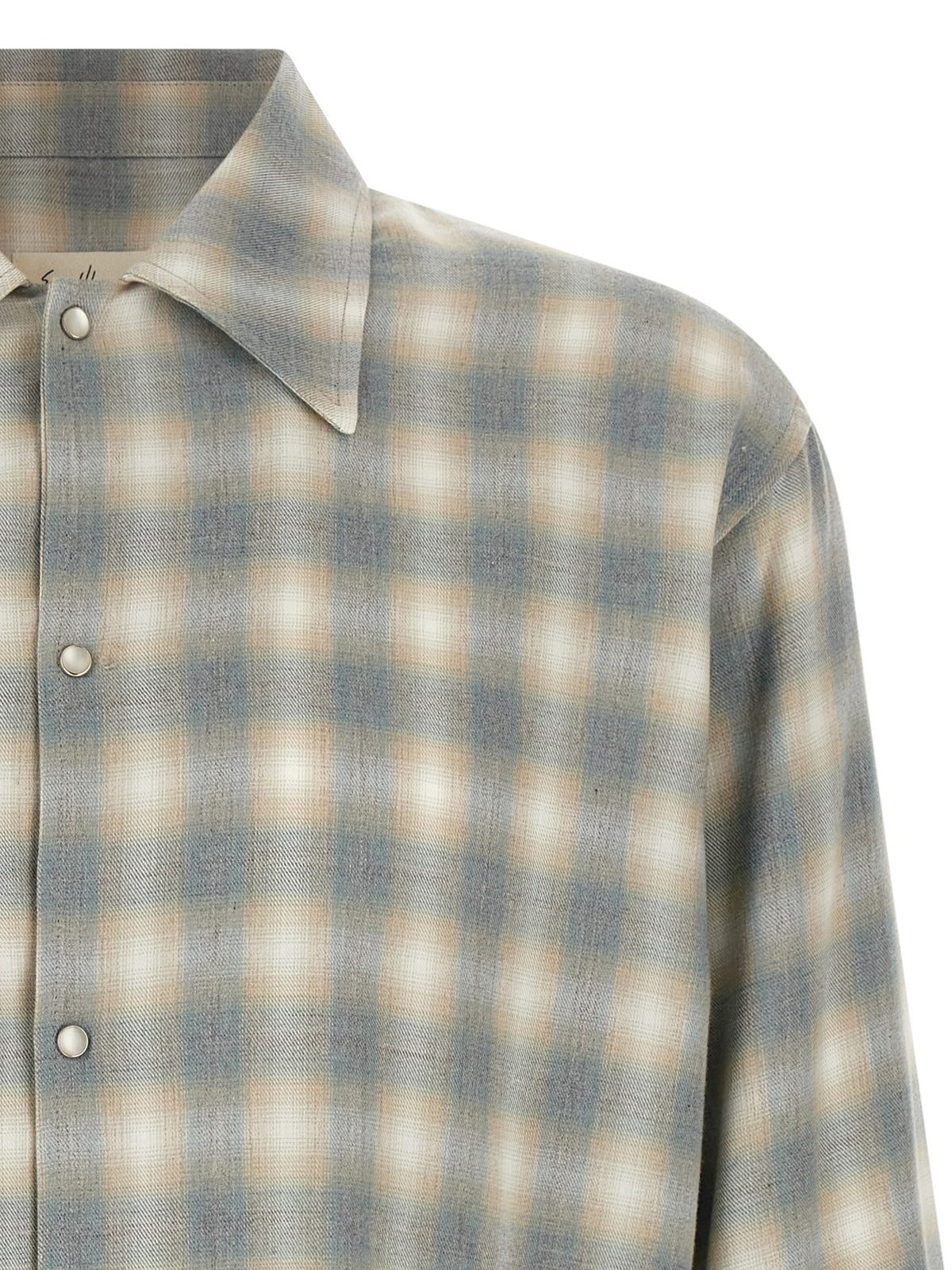 SECOND/LAYER Check Dégradé Shirt Grey