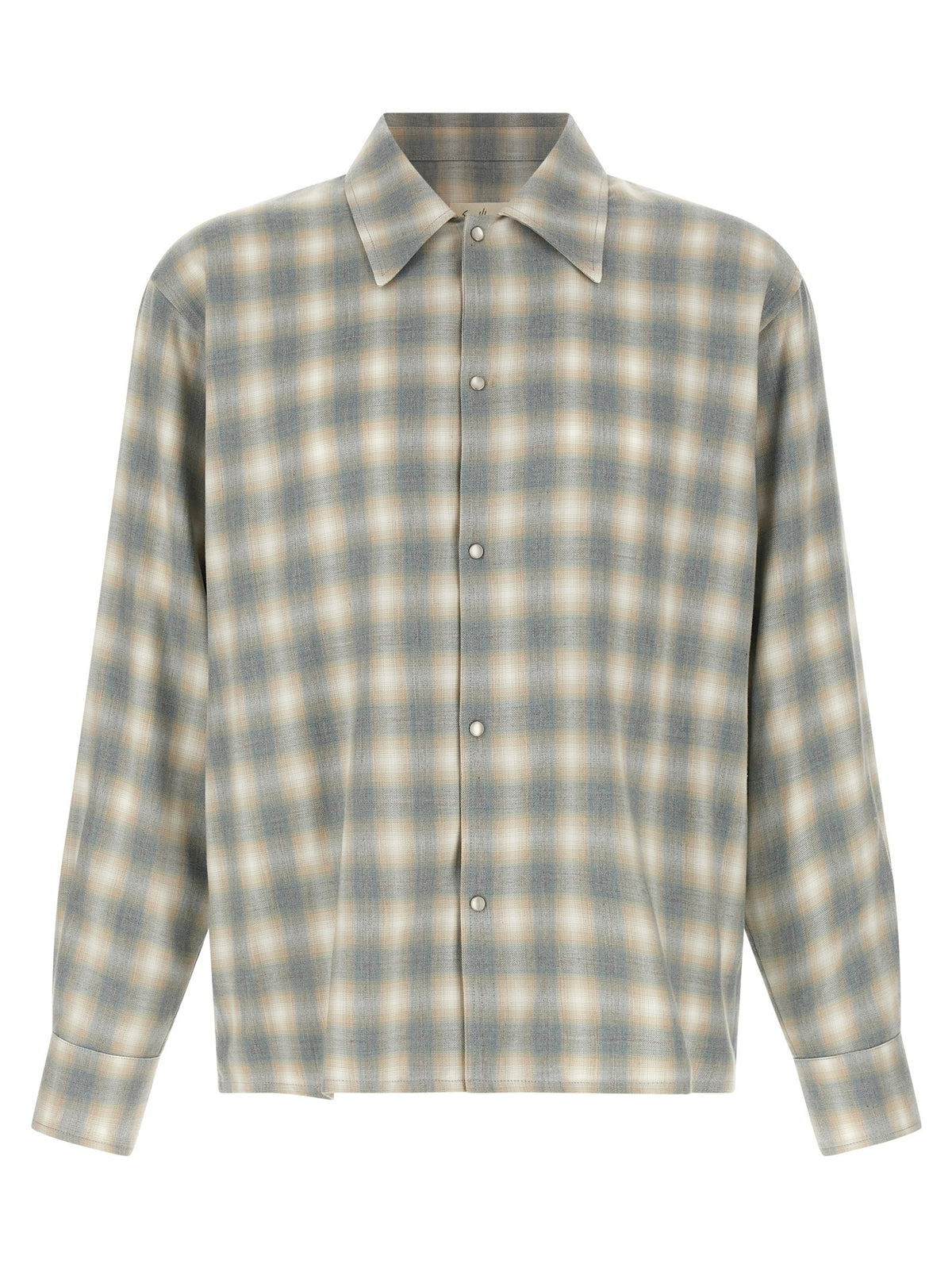 SECOND/LAYER Check Dégradé Shirt Grey
