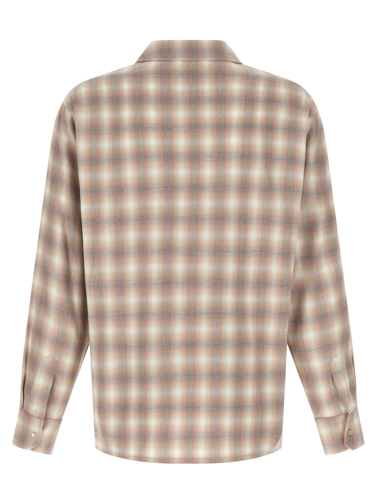 SECOND/LAYER Check Dégradé Shirt Beige