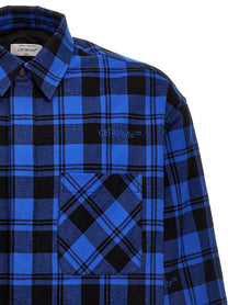 Off-White Check Flannel Overshirt Blue