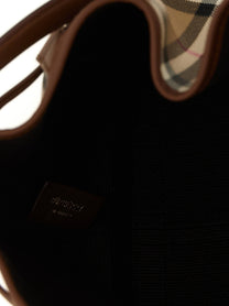 Burberry Check Mini Bucket Bag Beige