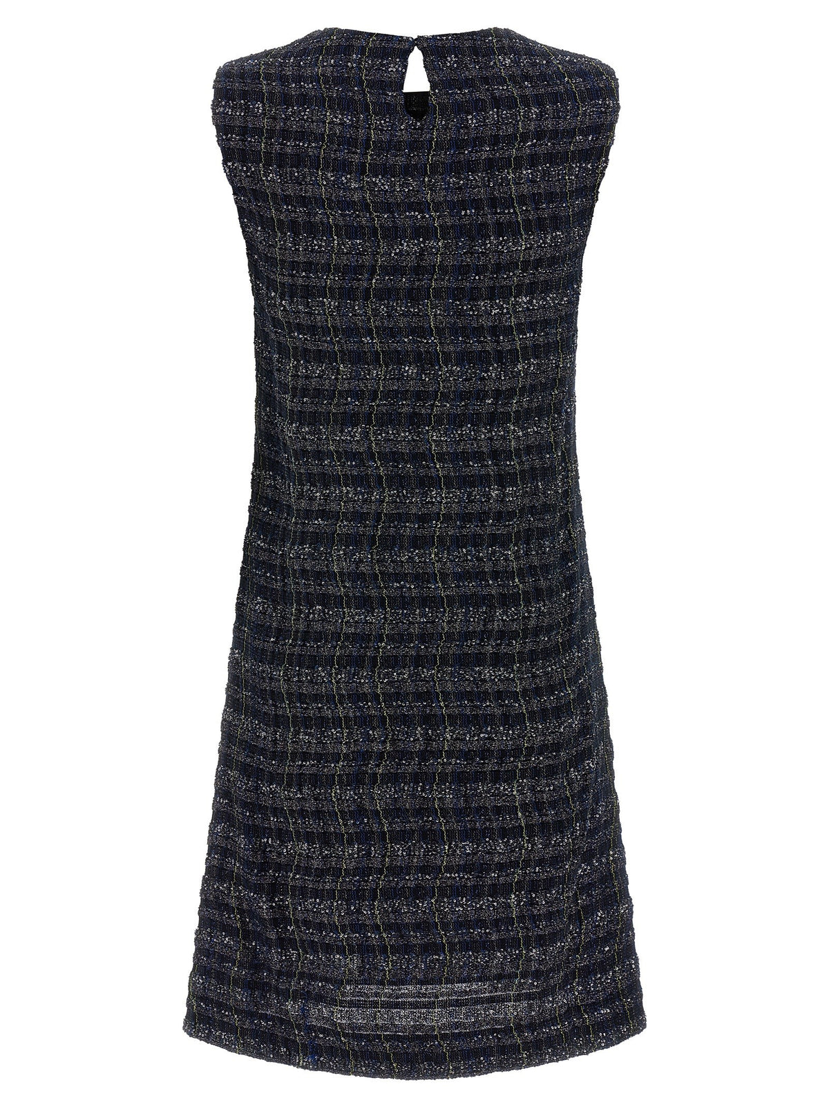 Missoni Check Pattern Dress Gold