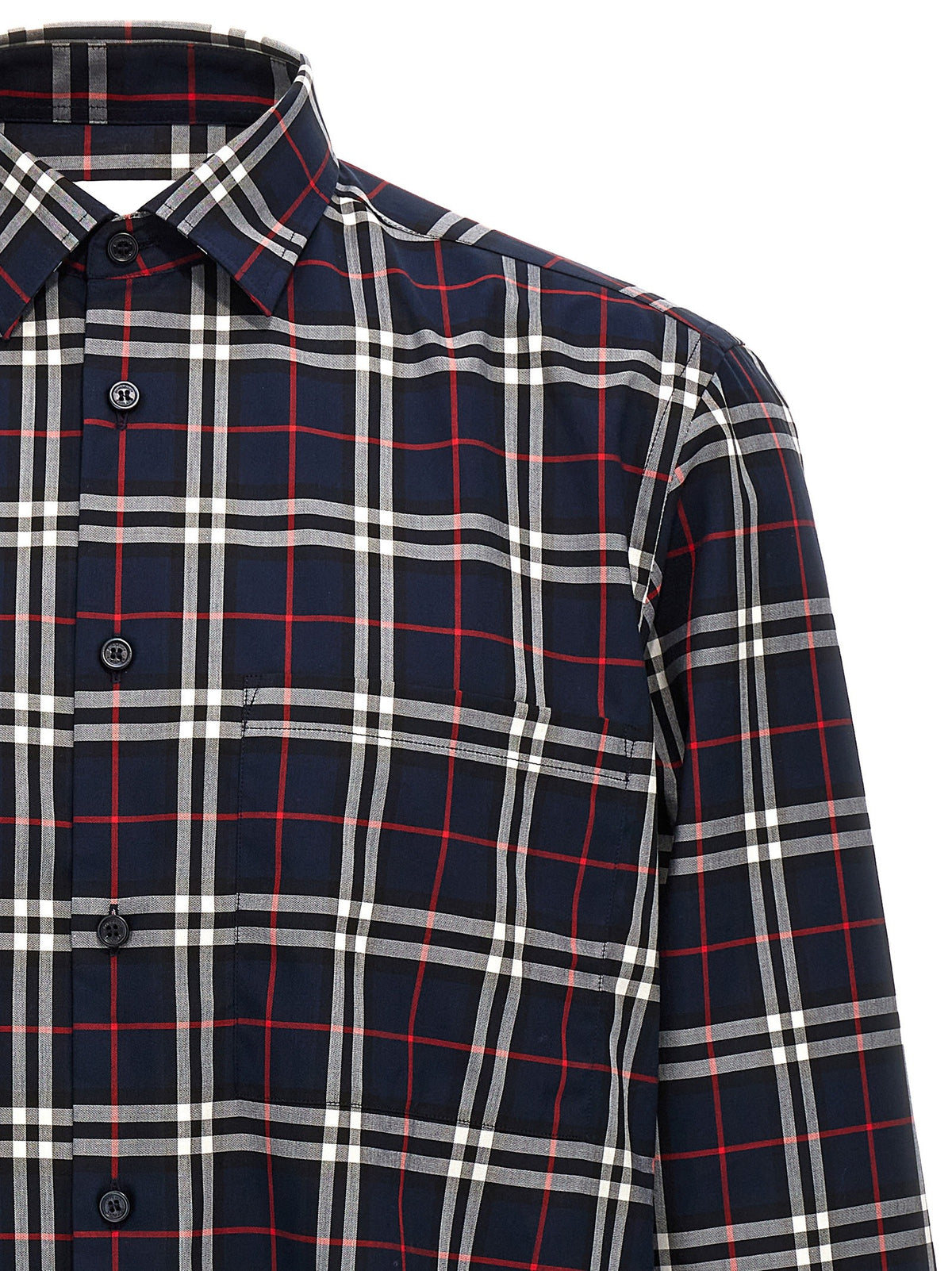Burberry Check Shirt Blue