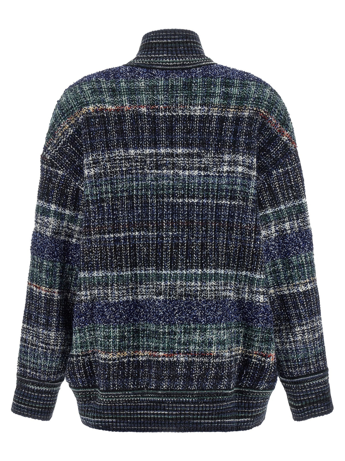 Missoni Check Wool Cardigan Blue