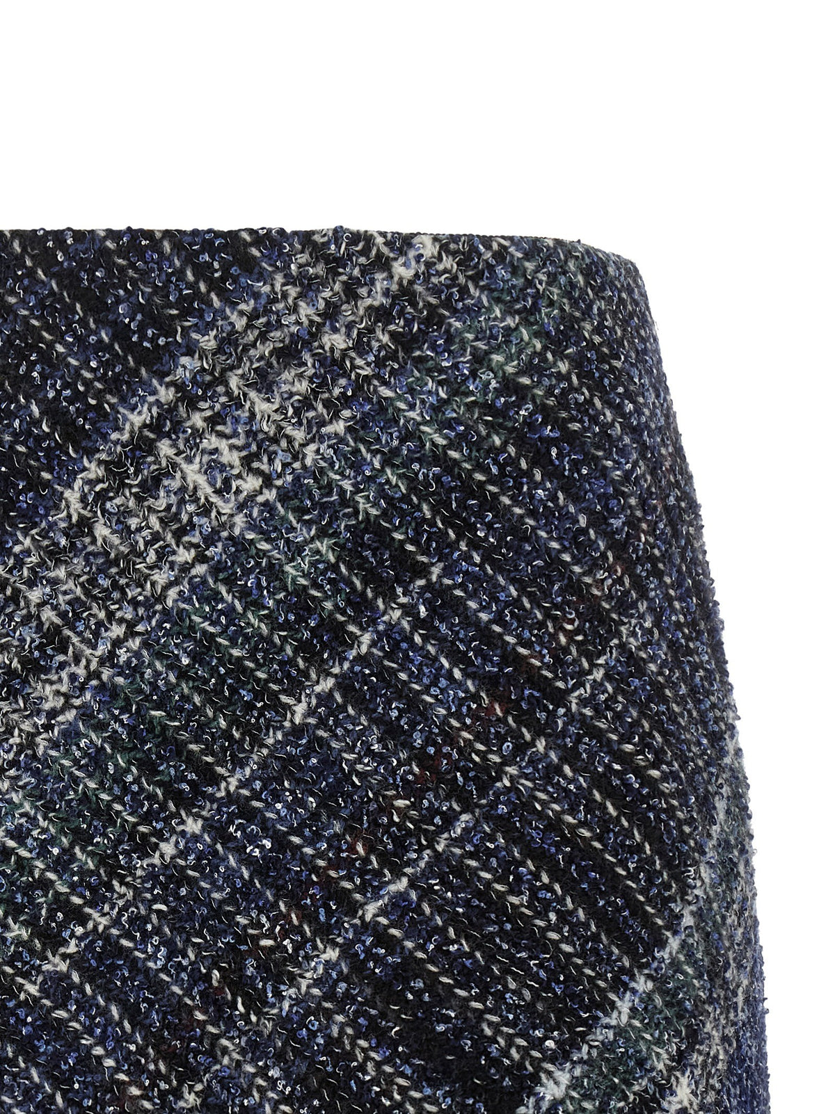 Missoni Check Wool Skirt Blue