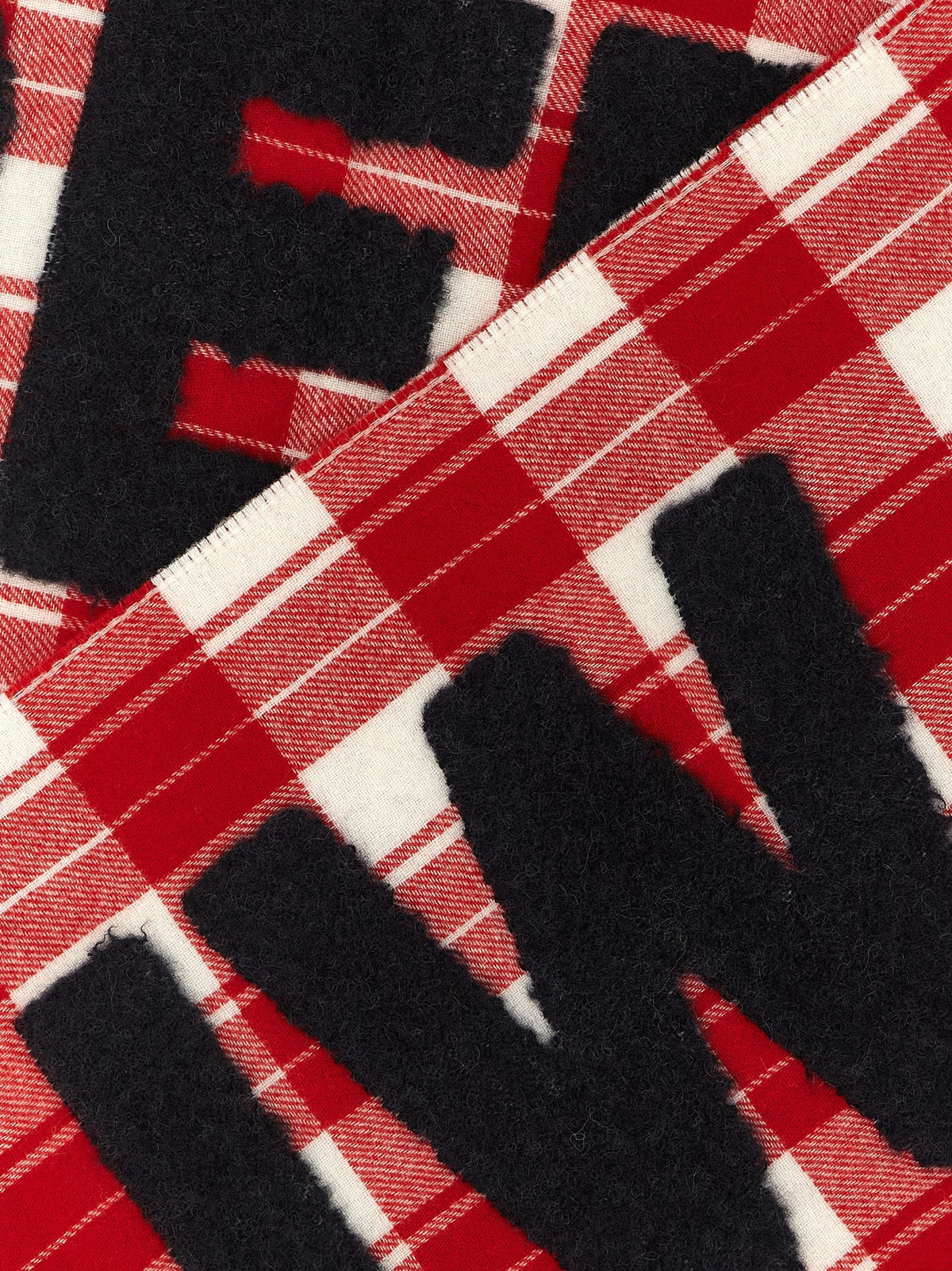 JW Anderson Checkered Scarf Red