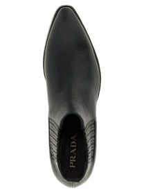 PRADA Chelsea Ankle Boots Black