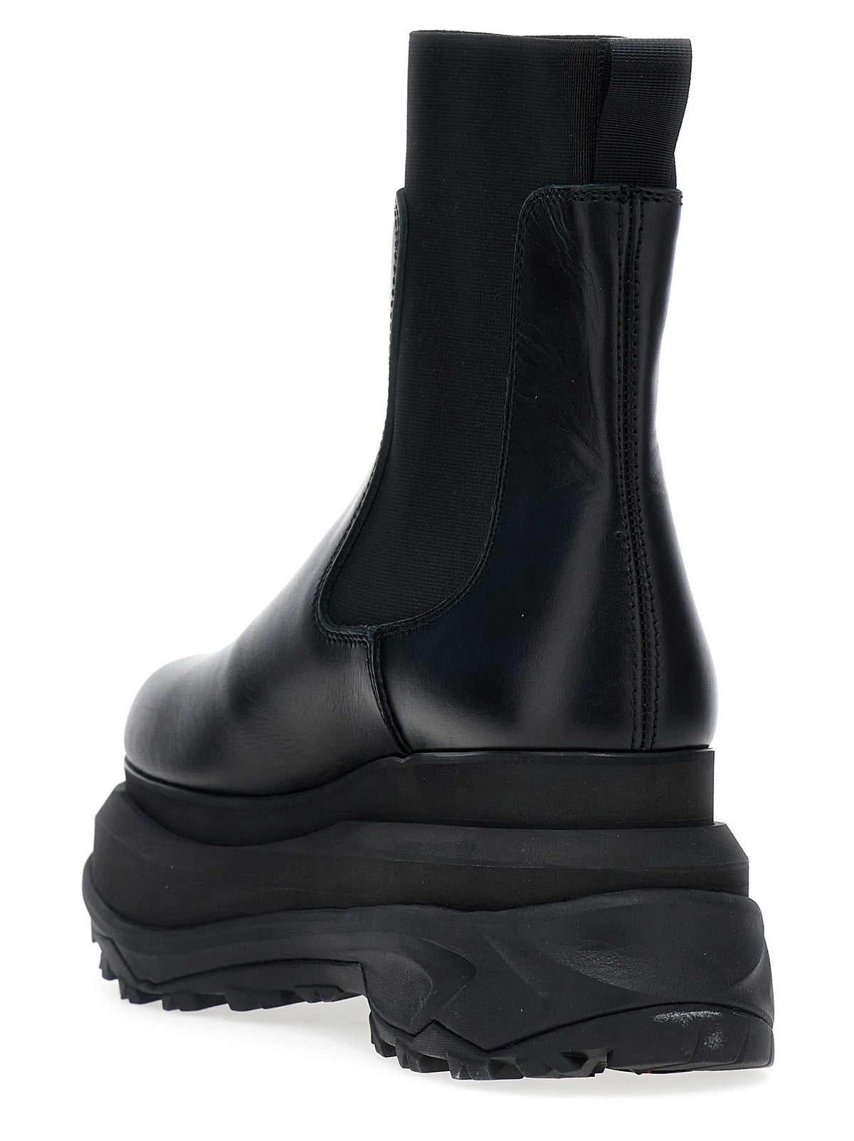 Sacai Chelsea Leather Ankle Boots Black