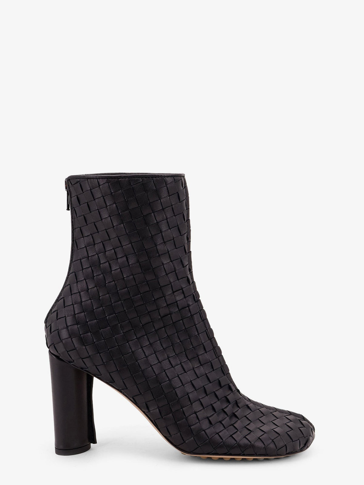 Bottega Veneta Women's Cherry Leather Ankle Boots Black