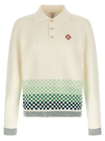Casablanca Chess Polo Shirt Green