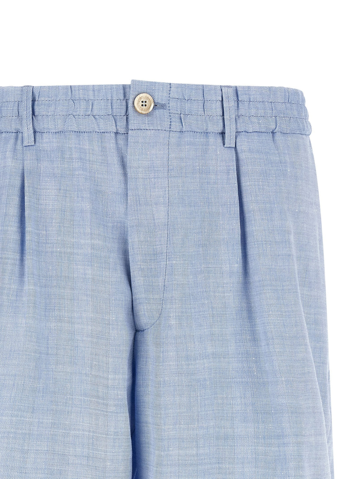 Brunello Cucinelli Chevron Bermuda Shorts Blue