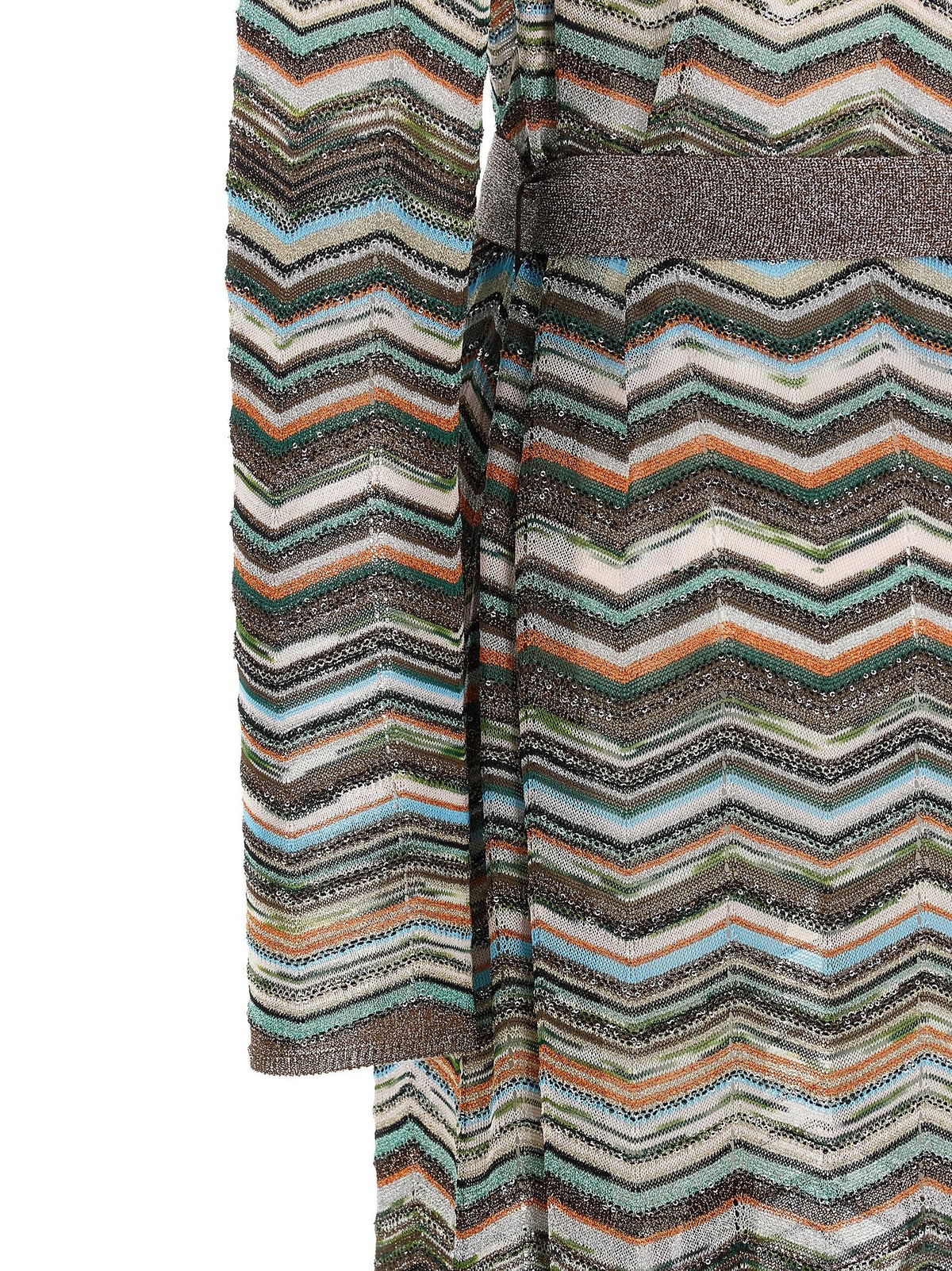 Missoni Chevron Lamé Cardigan Gold