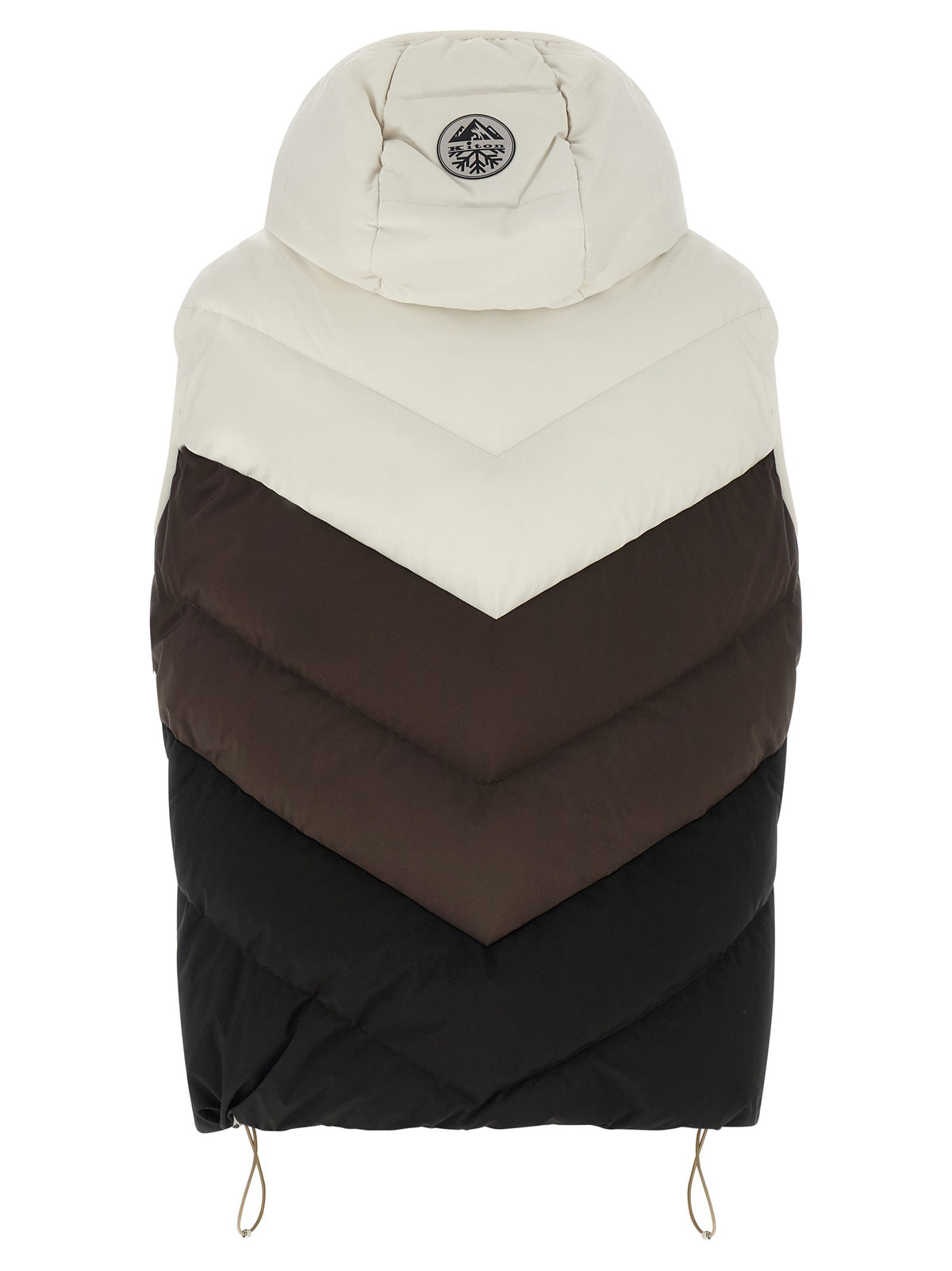 Kiton Chevron Stitching Padded Vest Gold