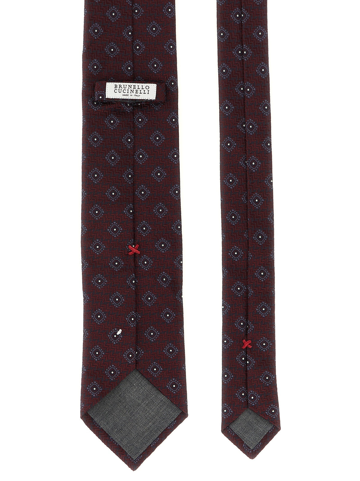 Brunello Cucinelli Chevron Tie Red
