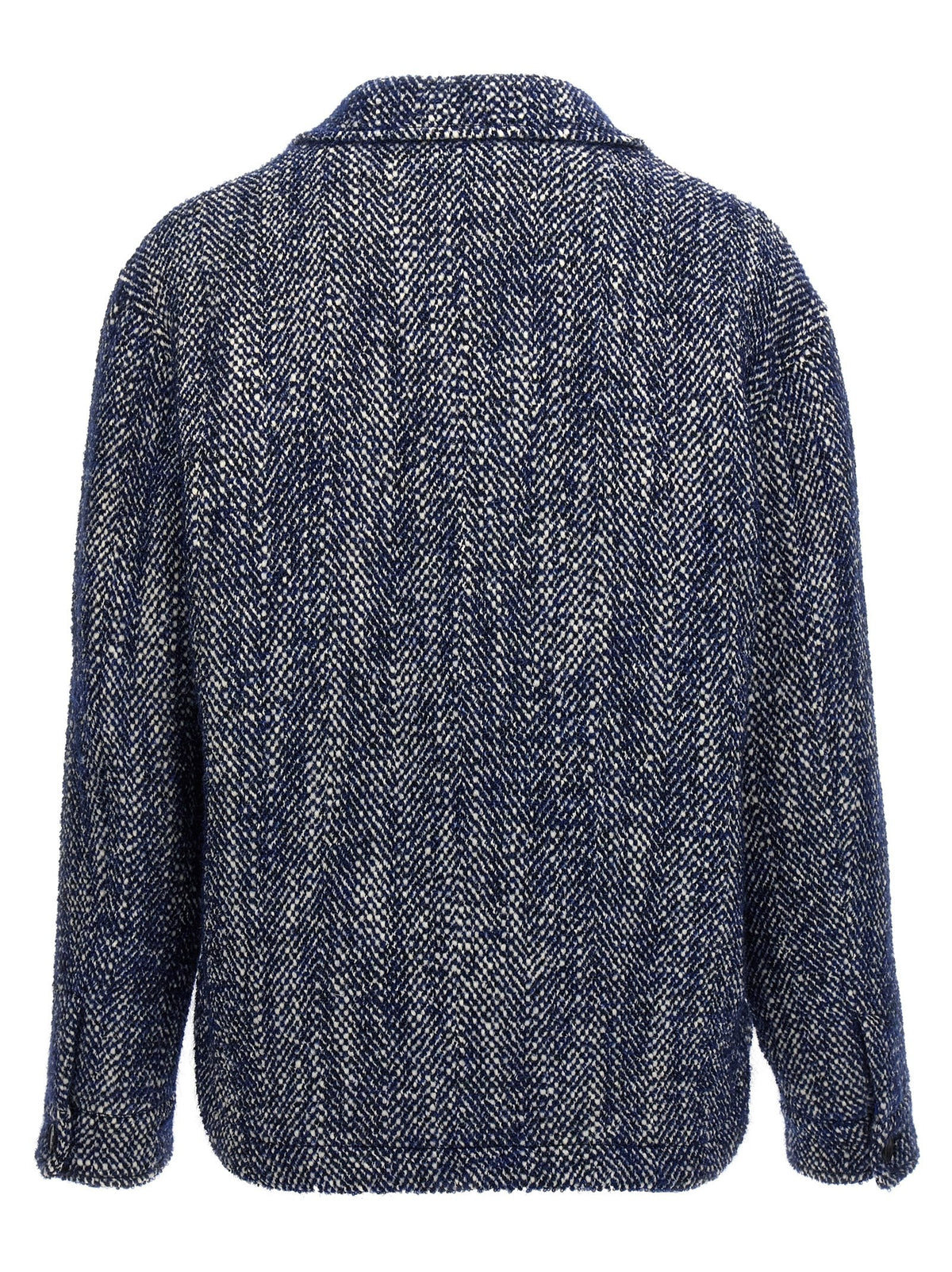 ETRO Chevron Wool Jacket Blue