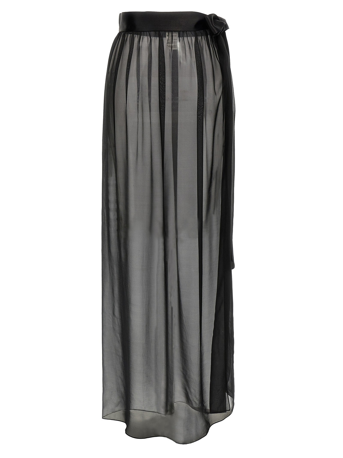 Dolce &amp; Gabbana Chiffon Long Skirt Black