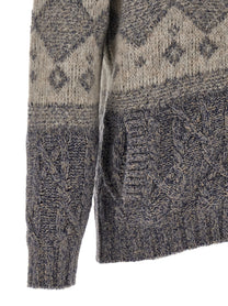 Brunello Cucinelli Chiné Yarn Cardigan Grey