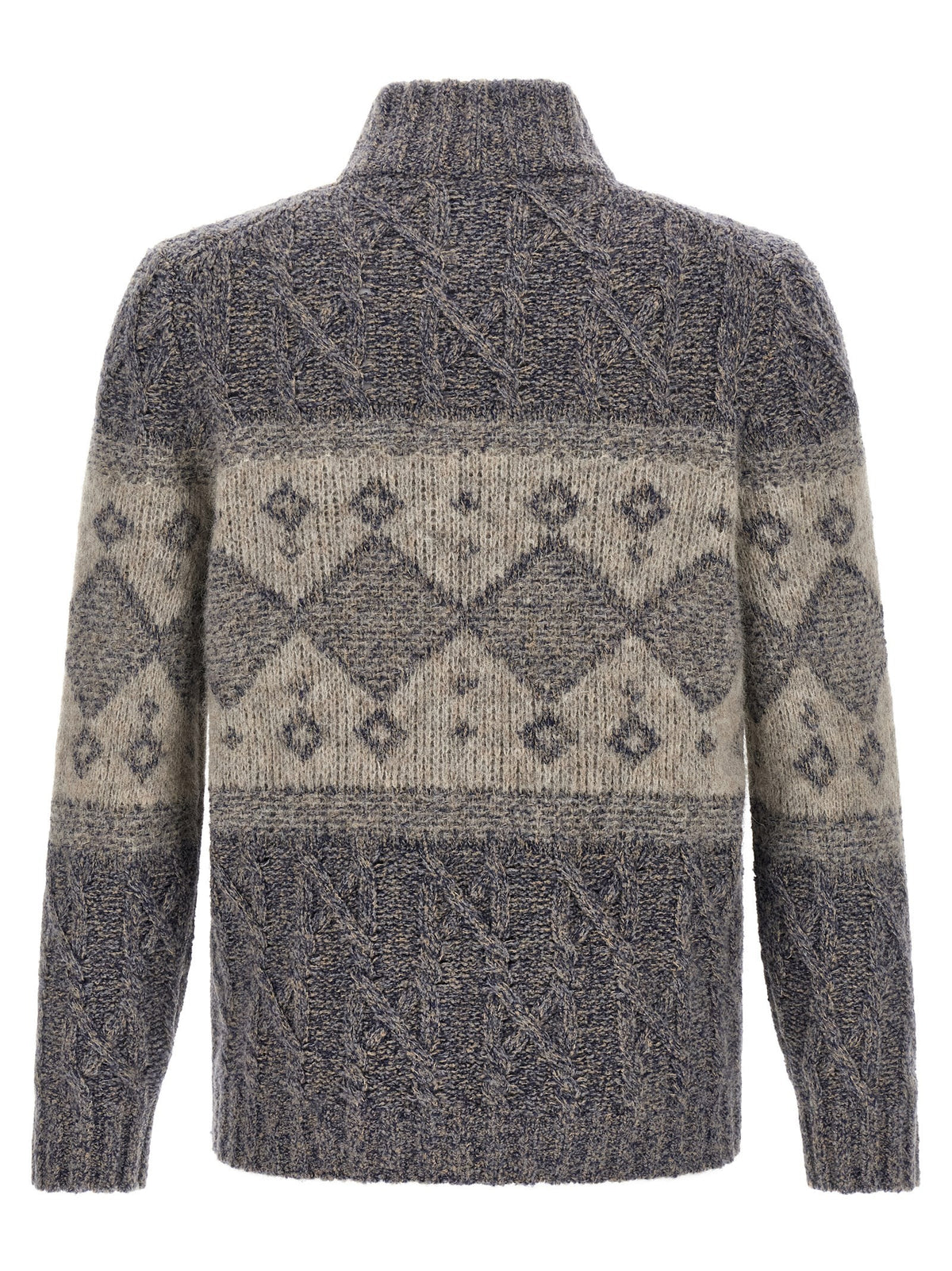 Brunello Cucinelli Chiné Yarn Cardigan Grey