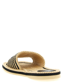 Chloé Women's Chloé Sand Recycled Rope Sandals Black