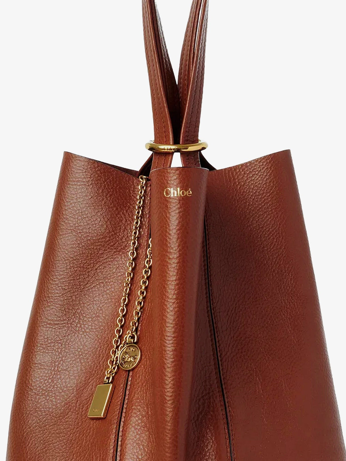 Chloé Women's Chloé Spin Leather Shoulder Bag Brown, view 5