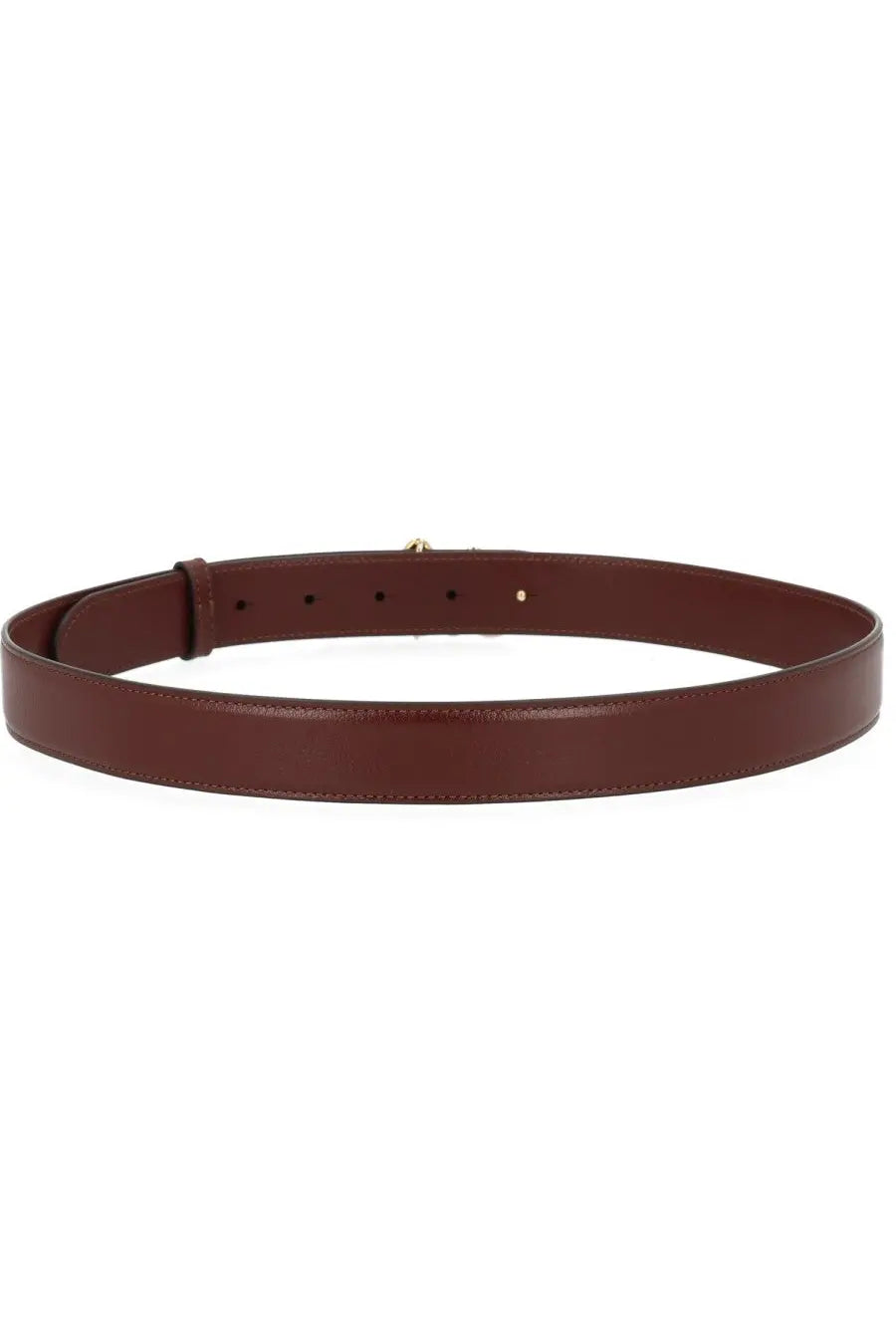 Chloé women’s iconic belt in sleek dark brown leather with minimalist design and subtle edge stitching