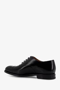 Churchs men’s consul black leather oxford shoe with polished patent finish and classic cap toe design