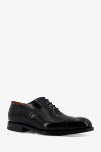 Churchs men’s Consul black patent leather oxford shoe with polished finish and classic cap toe design