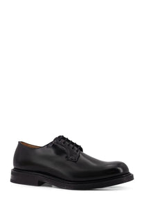 Churchs men’s shannon leather lace black derby shoe with polished finish and classic lace-up design