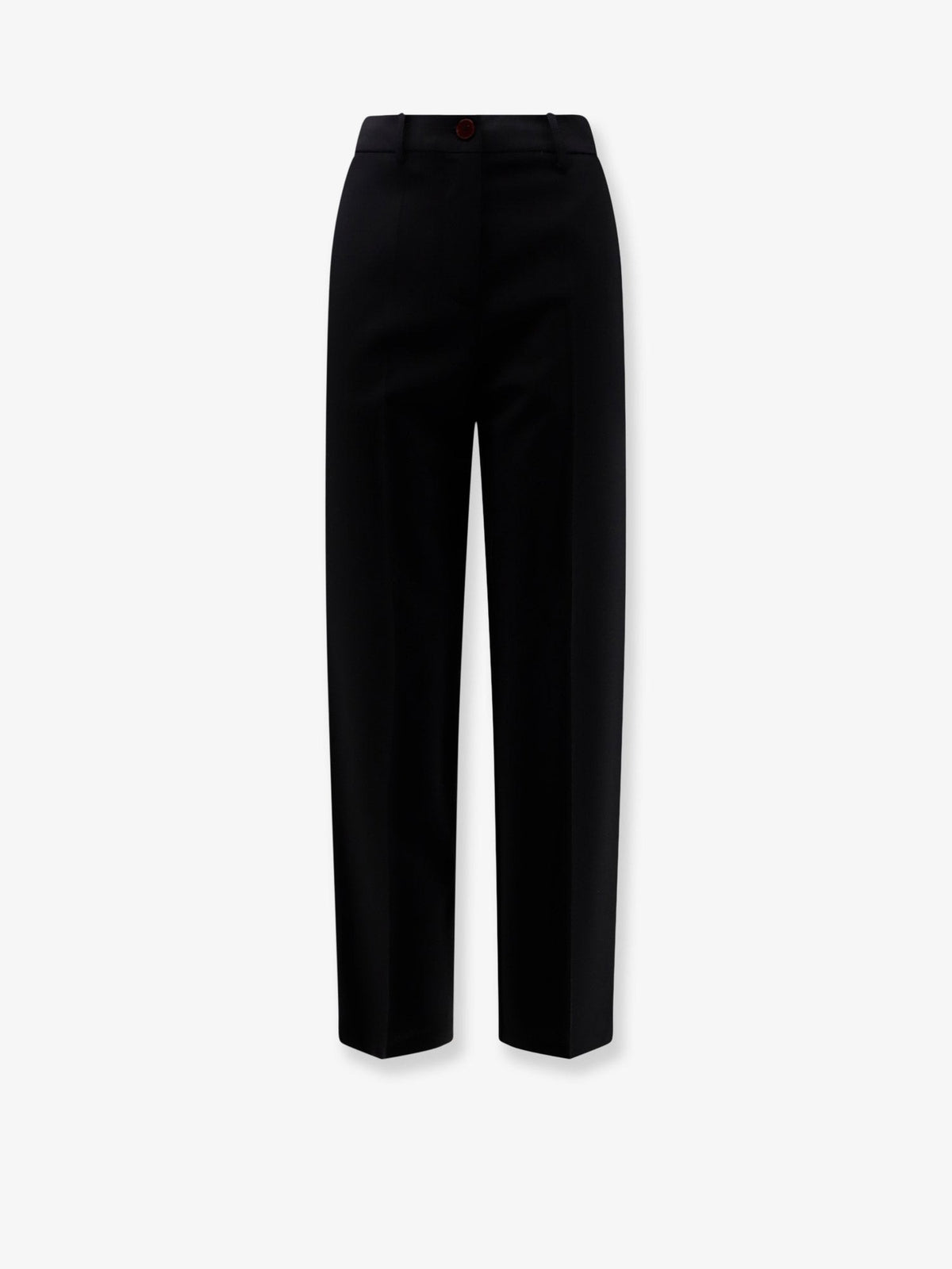Alysi Women's Cigarette Virgin Wool Trousers Black