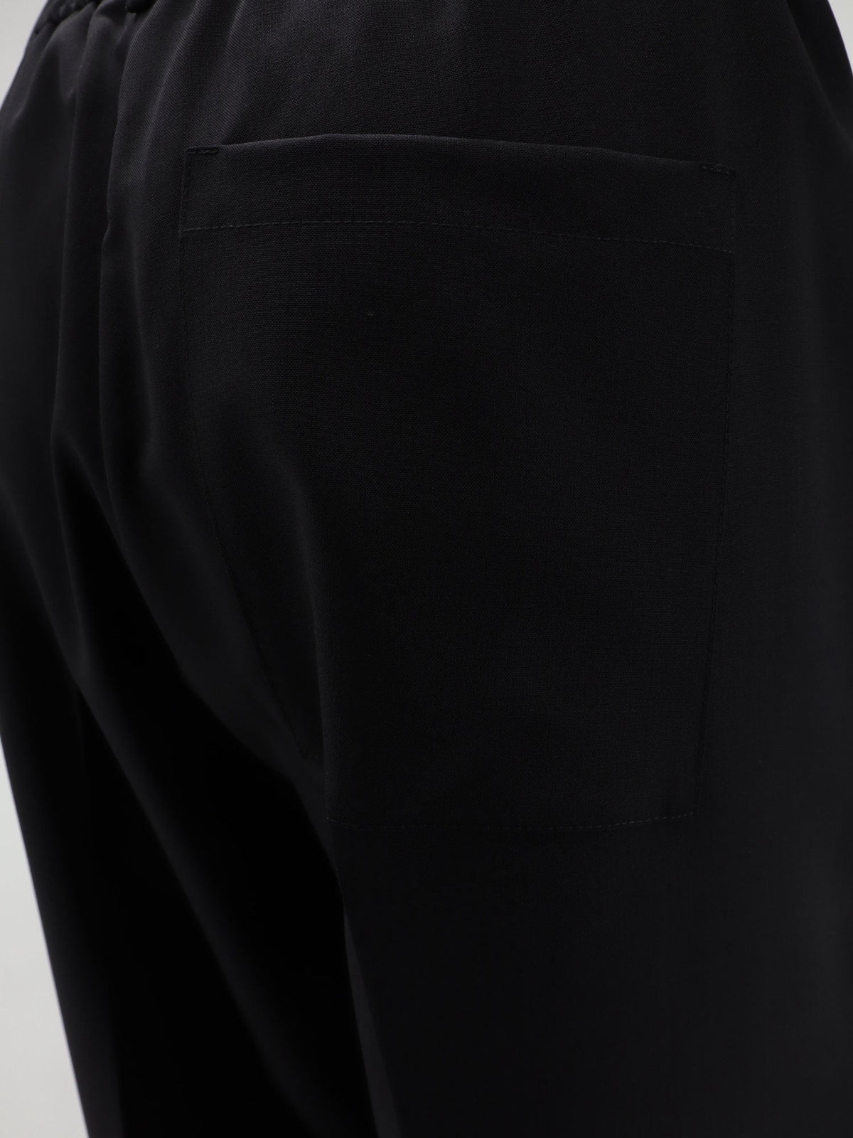 Alysi Women's Cigarette Virgin Wool Trousers Black