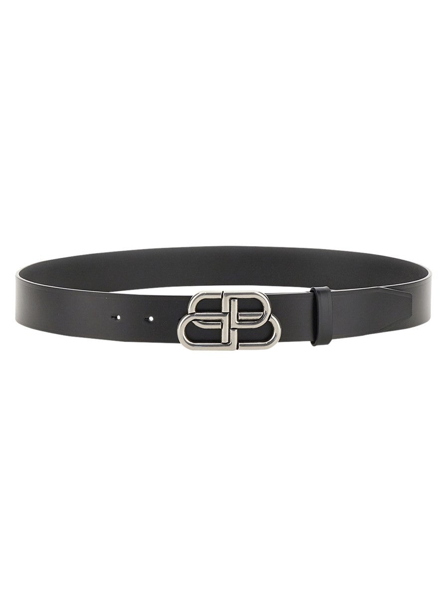 Balenciaga Men's Cintura BB in Pelle Black