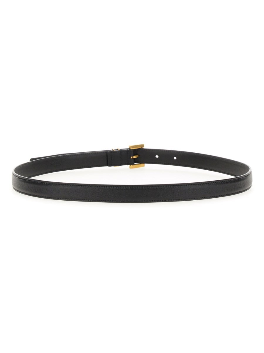 Saint Laurent Women's Cintura Cassandre Sottile Black