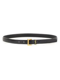 Saint Laurent Women's Cintura Cassandre Sottile Black