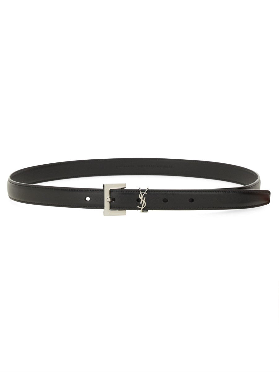 Saint Laurent Women's Cintura Cassandre Sottile Black