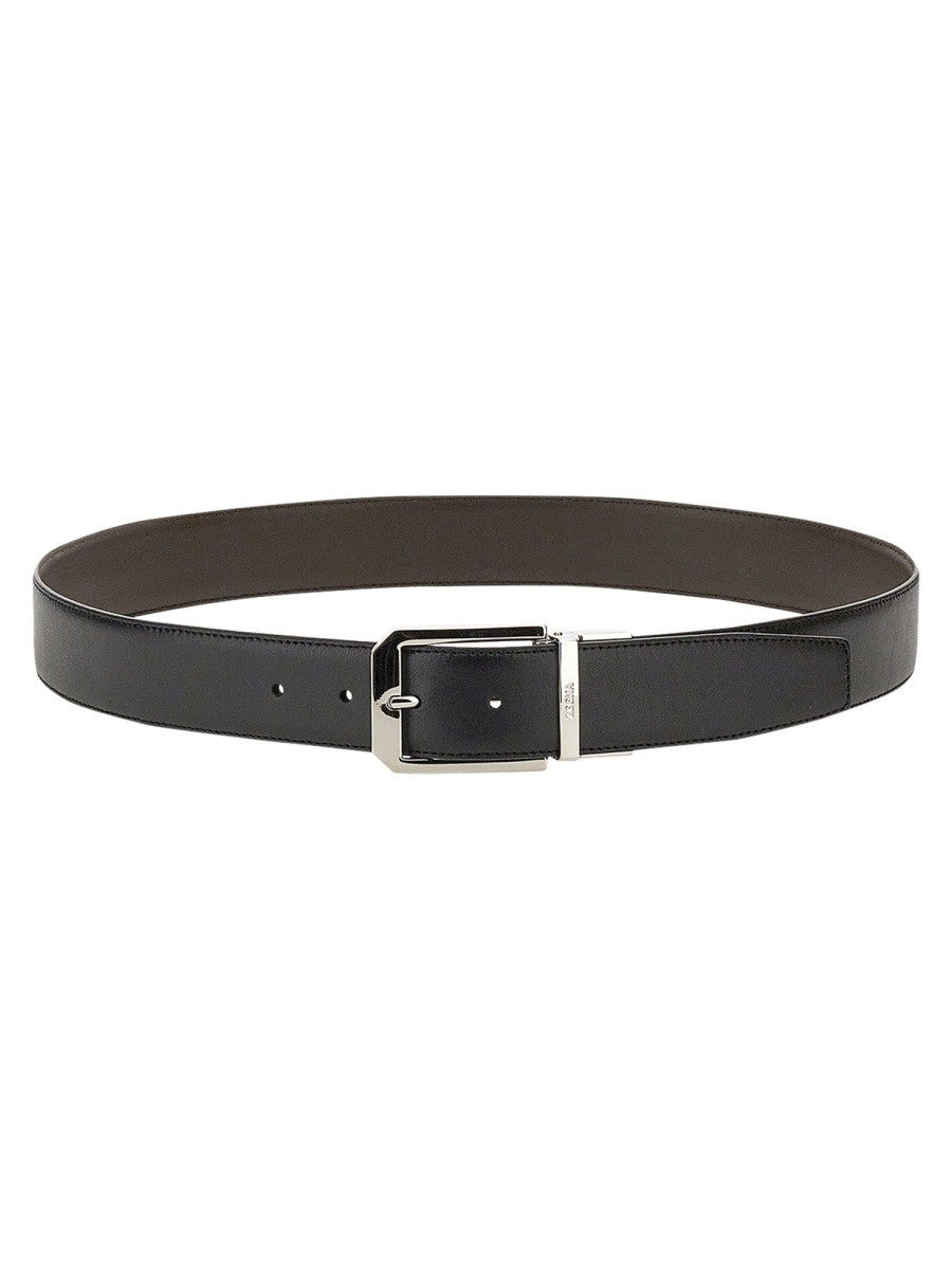 Zegna Men's Cintura Reversibile Palladio Black