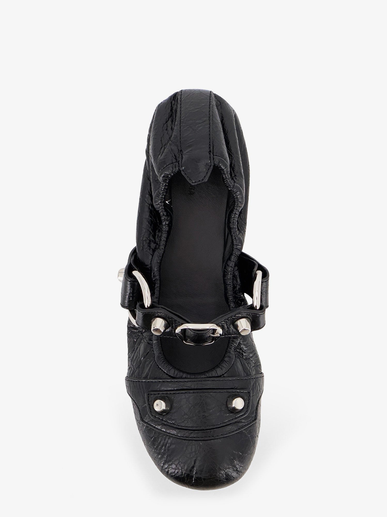 Balenciaga Women's City Flat L005 Leather Ballerinas Black