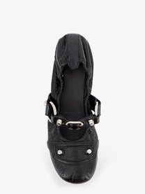 Balenciaga Women's City Flat L005 Leather Ballerinas Black