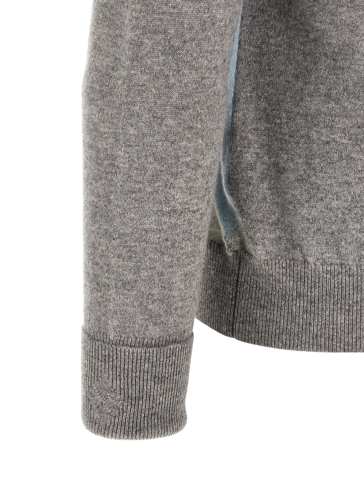 Ballantyne Classic Diamond Intarsia Sweater Grey