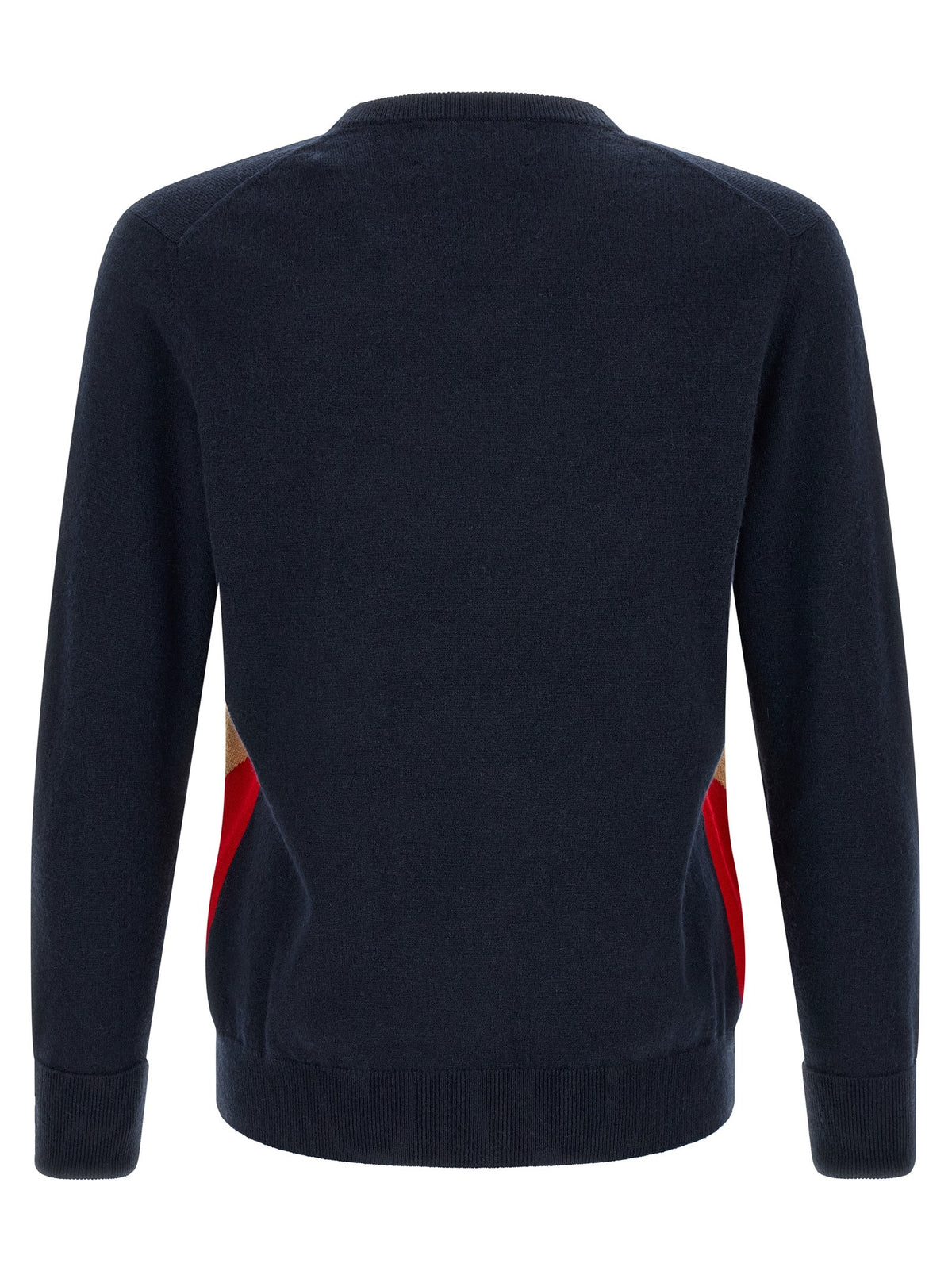 Ballantyne Classic Diamond Intarsia Sweater Blue