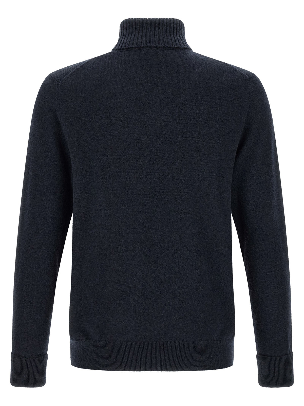Ballantyne Classic Diamond Intarsia Turtleneck Sweater Blue