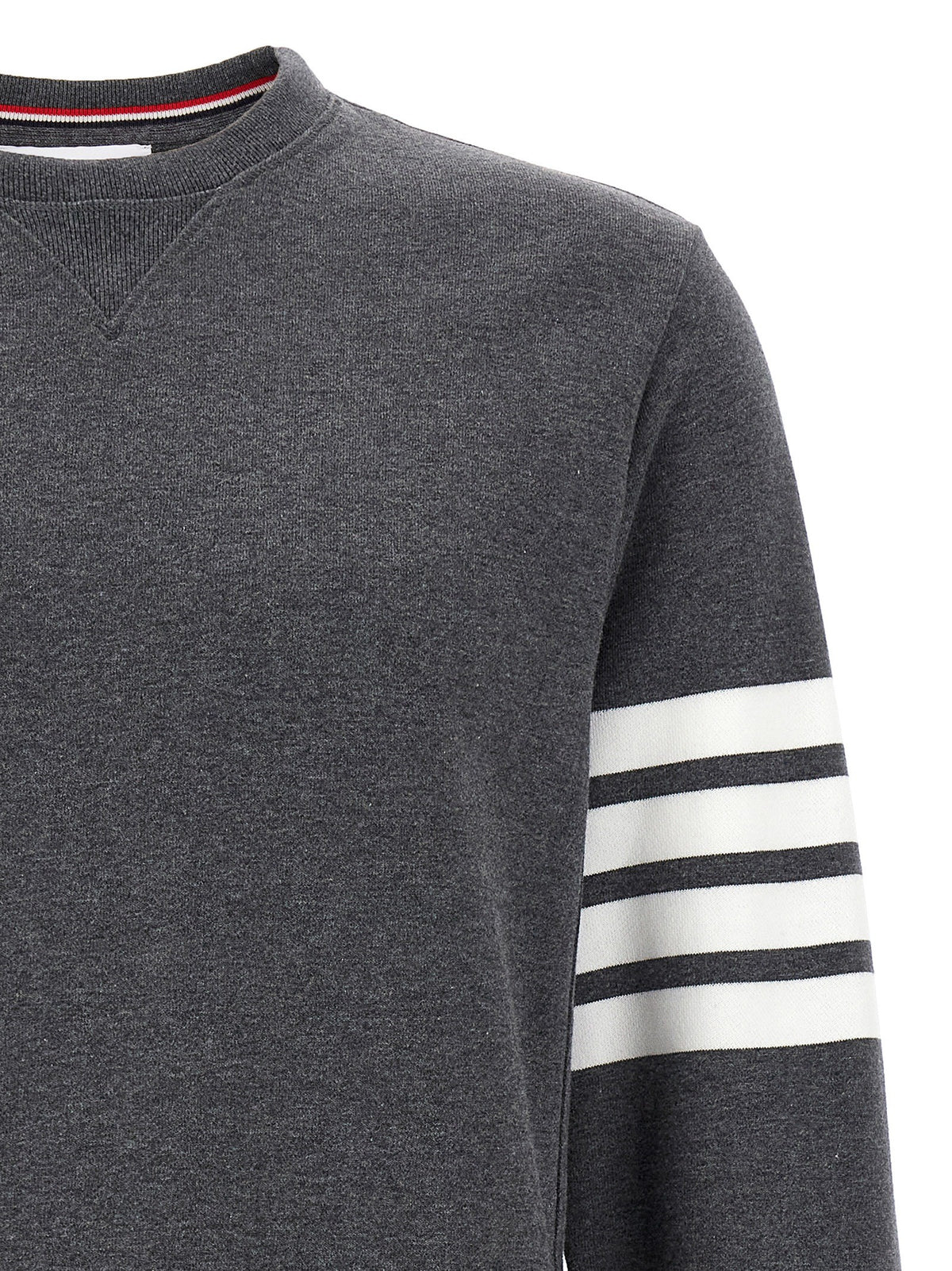 Thom Browne Classic Loopback Bar Sweatshirt Grey